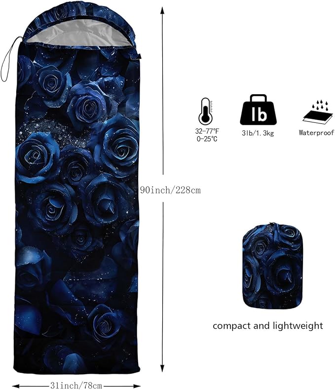 Kids Sleeping Bag for Boys Girls,Bohemian Cowboy Print-Lightweight Warm Portable Outdoor Indoor-Waterproof Cold Weather Resistant Sleeping Bag for Camping Hiking