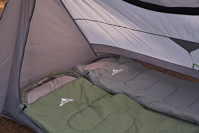 Lightweight Sleeping Bag 2.43lbs, Backpacking Sleeping Bag 46℉-59℉, Nylon Shell and Lining, Waterproof, Compact, Ultralight Sleeping Bag for Backpacking Camping Hiking