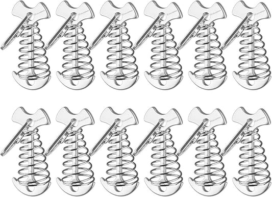 Deck Anchors XINCAMPING 12pcs Aluminum Tent Pegs for Wooden Decks, Windproof Rope Tighteners & Adjusters for Tents, Canopies, Camping Furniture Silver