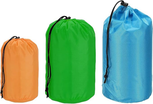 PATIKIL Stuff Sack, Waterproof Outdoor Storage Sack Portable Drawstring Dust Flap Bag for Hiking Backpacking
