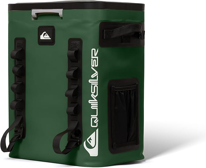Quiksilver Zipperless Backpack Cooler 30L, Holds 36 Cans, 48 Hour Insulation, Leakproof & Waterproof Design, Heavy Duty TPU, IPX7, Padded Straps, Kangaroo Pockets