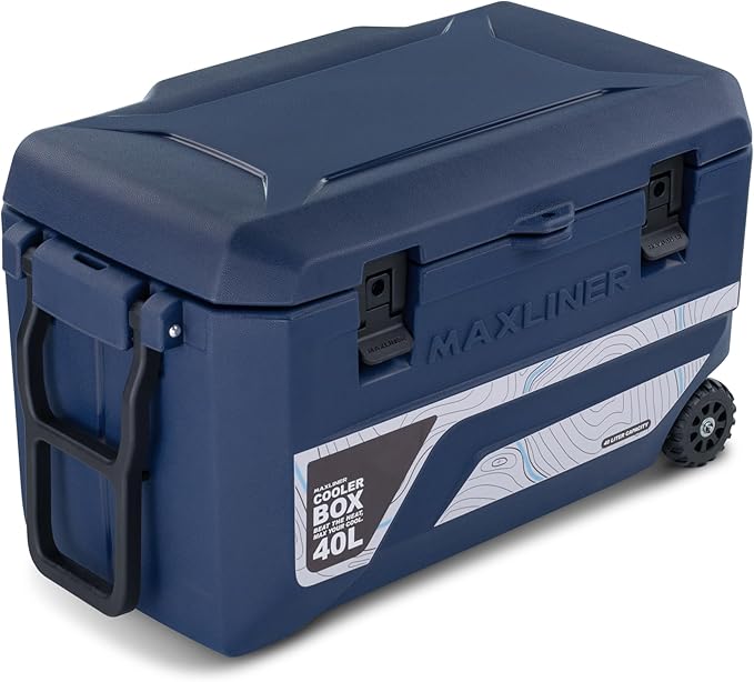 Max Cooler Box (40L) Outdoor Activities, Such as Camping, Fishing, Hiking, and picnics. Box Keeps Cold to 180 Hours (7.5 Day)