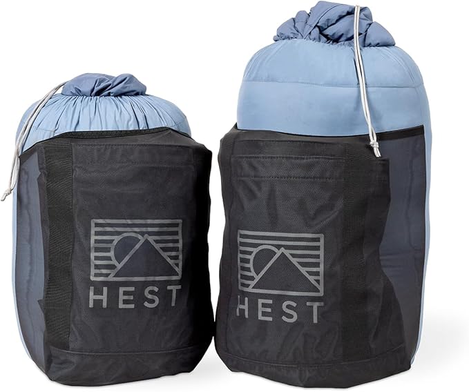 HEST Packable Down Comforter for Camping, Double Size - Warm Outdoor Puffy Blanket, Down Blanket with 50-L Tote, Hydrophobic Duck Down - Perfect for Hiking, Camping, Backpacking & Outdoor Adventures