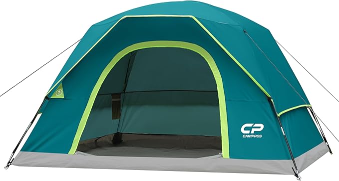 Tents for Camping 4 Person Tent Waterproof Windproof Double Layer Camping Tent, Easy Setup Dome Tent with Large Mesh Windows & Wider Door for Outdoor Camping & Hiking