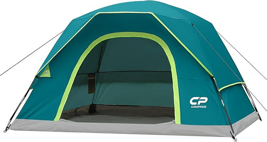 Tents for Camping 4 Person Tent Waterproof Windproof Double Layer Camping Tent, Easy Setup Dome Tent with Large Mesh Windows & Wider Door for Outdoor Camping & Hiking