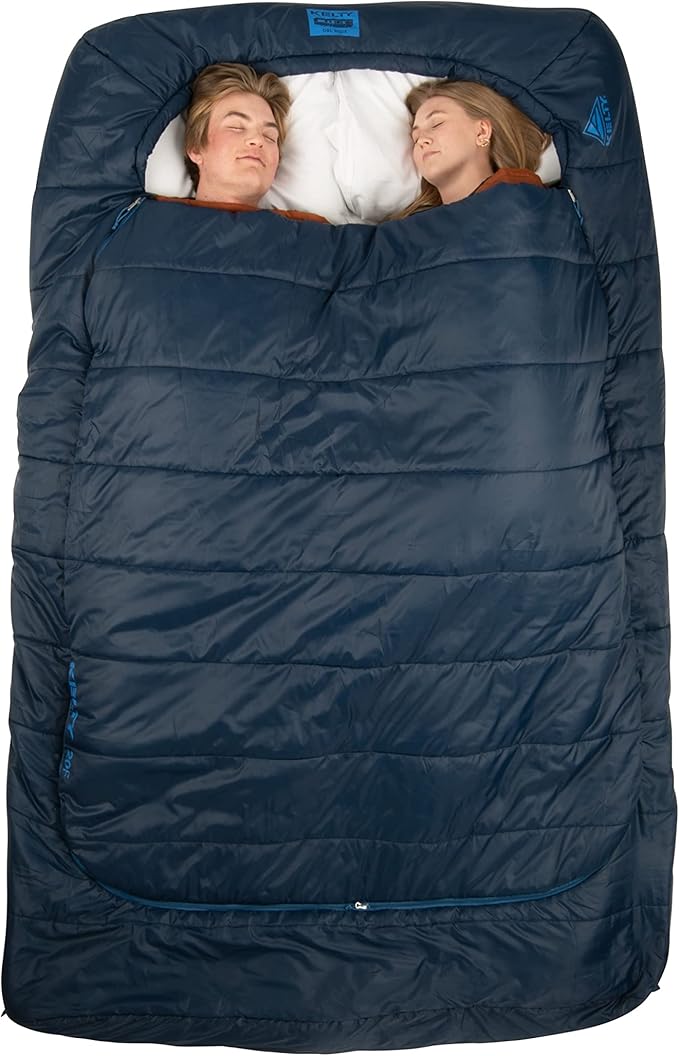 Kelty Tru.Comfort Doublewide 20 Degree Sleeping Bag – Two Person Synthetic Camping Sleeping Bag for Couples & Family Camping