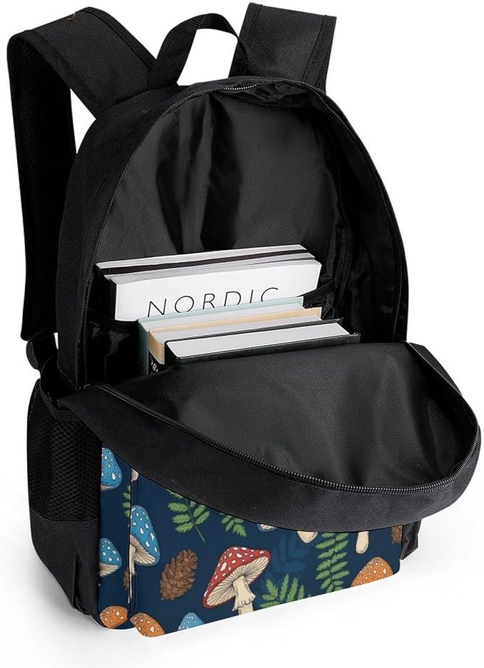 Outdoor Backpack Gym Bag Mushroom Outdoor Activities with Big Capacity Daypack, College Bookbag