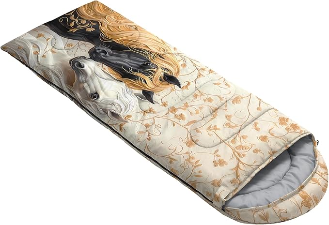 AILONEN Girls Pink Camping Sleeping Bags,Lightweight & Waterproof,3 Season Warm & Cool Weather,Cute Bow Duck Print Sleeping Bags for Kids,Girls,Adults Travelling,Outdoors