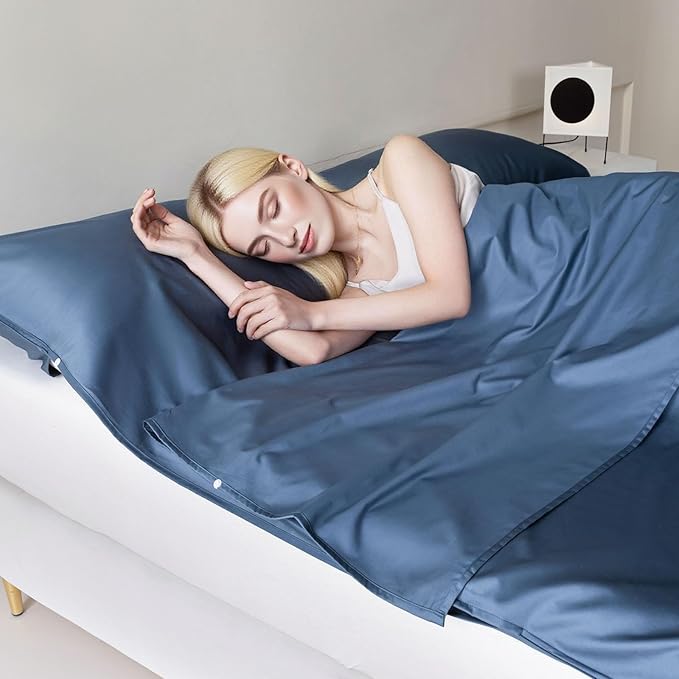 Sleeping Bag Liner for Adults, Lightweight Travel Sleep Sack with Carry Bag, Compact Portable Sleeping Sheet for Camping, Hiking, Hostels, Hotels and Backpacking