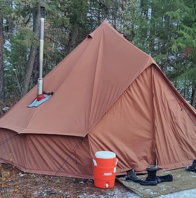 WHITEDUCK Regatta Canvas Bell Tent - w/StoveJack, Waterproof, 4 Season Luxury Camping and Glamping Yurt Tent Outdoor