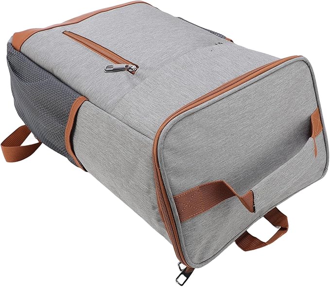 Dioche Cooler Backpack Cooler Backpack, Large Capacity, Leakproof, Multipocket Outdoor Picnic, Rainproof Design, Suitable for Beach Camping, Family Gatherings, Blue. (Gray with Orange)