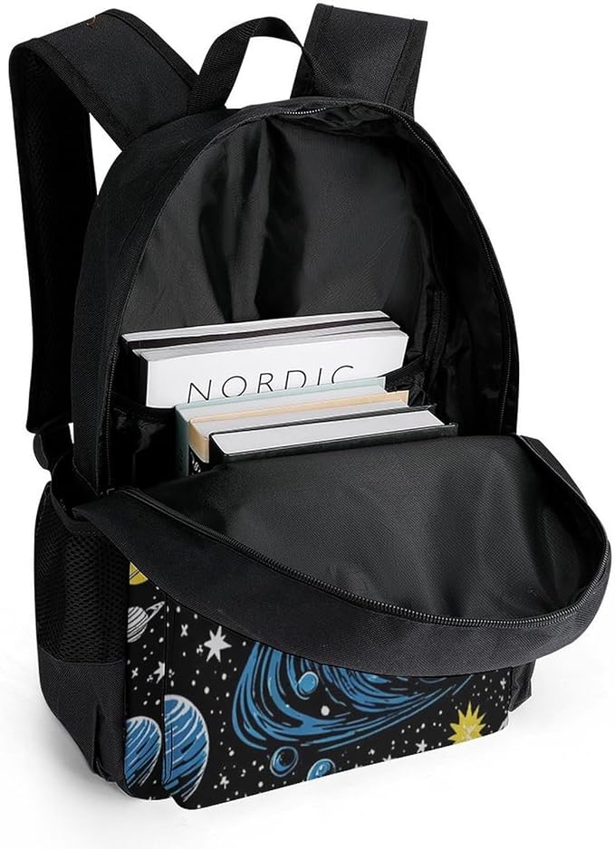 Rucksacks Lightweight Multipurpose Anti-Theft Deep Space Sea Planet Astronaut Art Shoulder Bag Big Capacity Laptop Book Bag Rucksack With Padded Straps