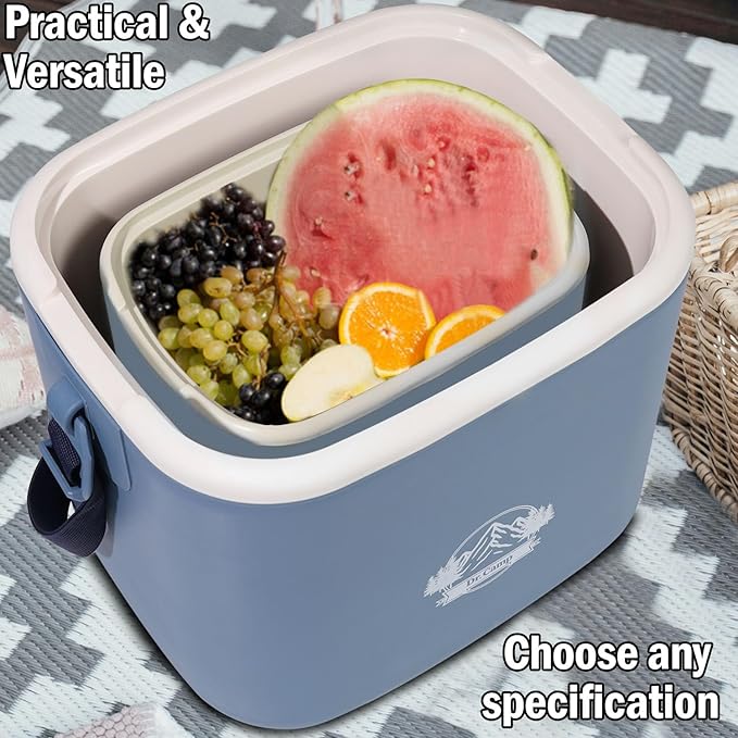 Dr Camp 15qt Insulated Cooler Box for Ice Beverage Food Storage Portable Ice Chest for Camping Picnic Tailgate Outdoor Use Chiller Caja Enfriadora Portátil para Camping