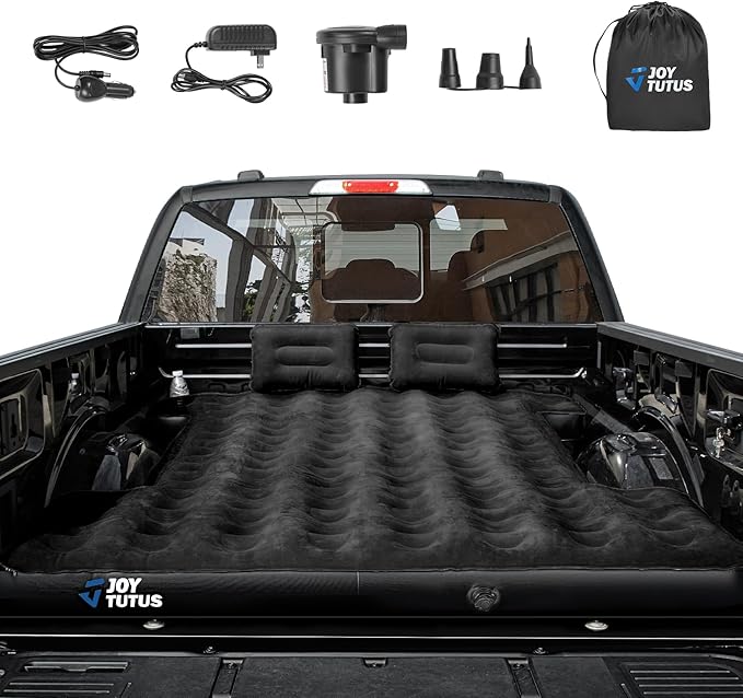 JOYTUTUS Awning Truck Tent 6.5ft+JOYTUTUS Truck Bed Air Mattress for 6-6.5Ft