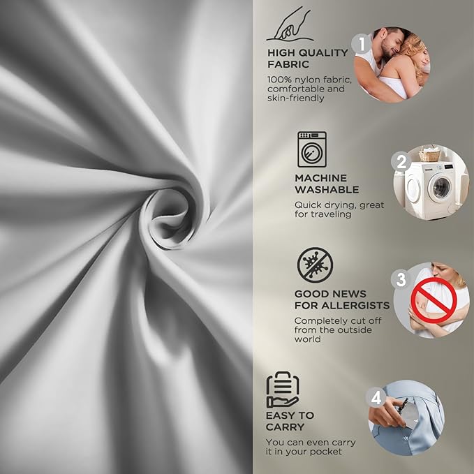 Ultralight Sleeping Bag Liner - 5.3 oz Washable Adult Sleep Sack & Travel Sheets, Self Tan Sleep Sack with Two-Way-Zipper, for Backpacking, Hotel, Camping, Travel