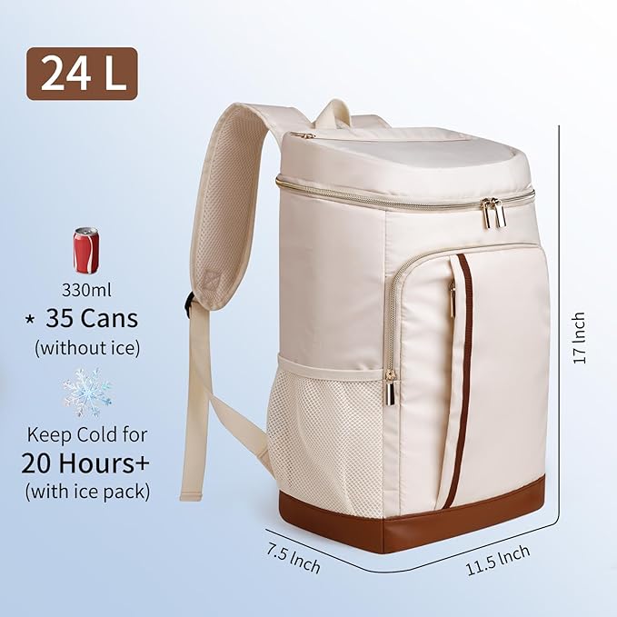Cooler Backpack Insulated Waterproof 35 Cans,Two Compartments Backpack Cooler,Lightweight Back Pack for Women/Men