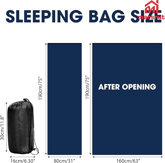 Fleece Sleeping Bag Liner for Cold Weather, 75 x 31 In, Insert Liner for Travel Sheet Sleep Sack with Zipper, Thin Camping Pad, Warmth Lightweight Thermal Blanket for Winter Outdoor Adults Unisex Blue