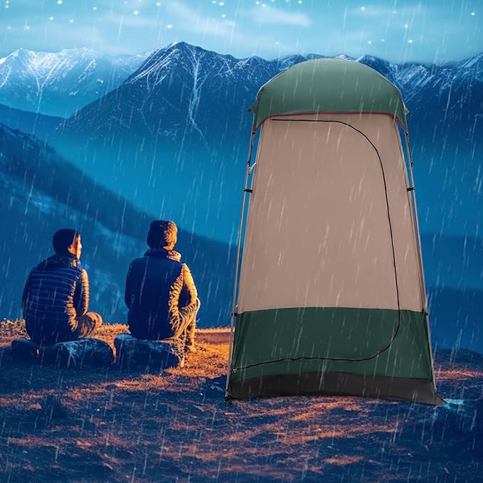 Shower Tent for Camping Outdoor Privacy Tent 63 * 63 * 94.5" Spacious Camping Changing Tent Dressing Room Portable Toilet Tent Camping Privacy Shelter Instant Outdoor Rain Shelter (Dark Green)