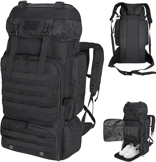 80L/100L Hiking Camping Backpack Outdoor Travel Climbing Rucksack Military Trekking Knapsack Molle 3 Days Assault Pack