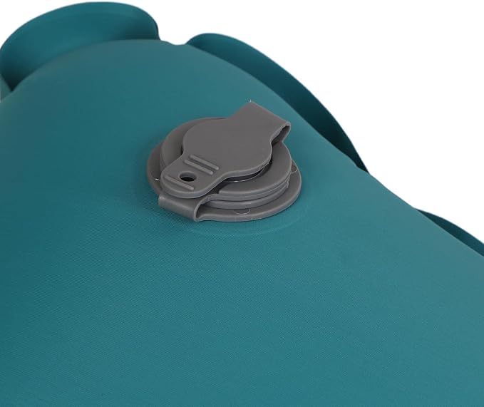 Camping Mattress, Inflatable Camping Sleeping Pads with Curved Pillow Portable Ultralight Sleeping Pad Peacock Blue for Camping Ergonomic Design Waterproof Nylon Camping Mat for Outdoo