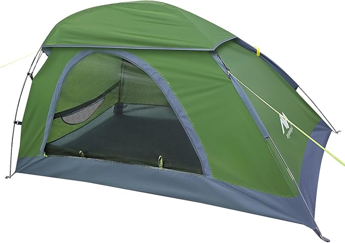 AYAMAYA 1 Person Tent for Backpacking - Lightweight Single Person Hiking Tent with Skylight & Waterproof Rainfly & Ground Vents, Easy Setup One Man Small Tent for Camping Backpacking Hiking