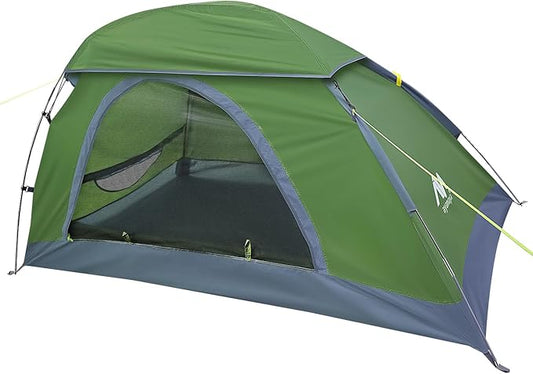 AYAMAYA 1 Person Tent for Backpacking - Lightweight Single Person Hiking Tent with Skylight & Waterproof Rainfly & Ground Vents, Easy Setup One Man Small Tent for Camping Backpacking Hiking