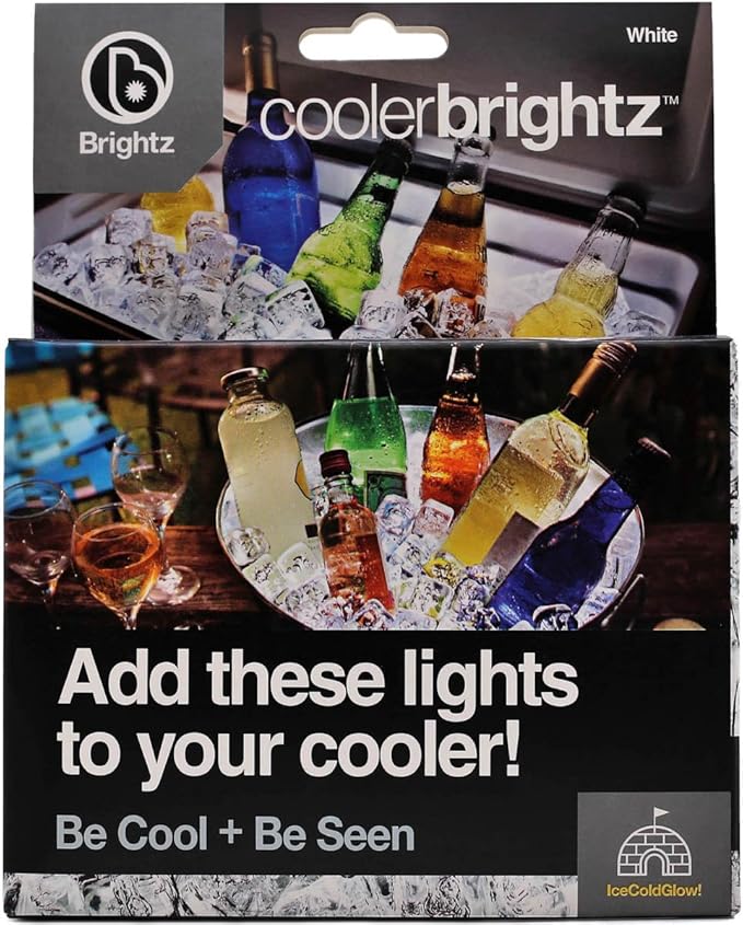 Brightz CoolerBrightz LED Cooler Light Rope - White - Waterproof Ice Chest Rope Light for Cooler - Colorful Bright Micro-LED Lights - Compatible with Yeti, ORCA, Igloo, Coleman and Ozark Ice Chests