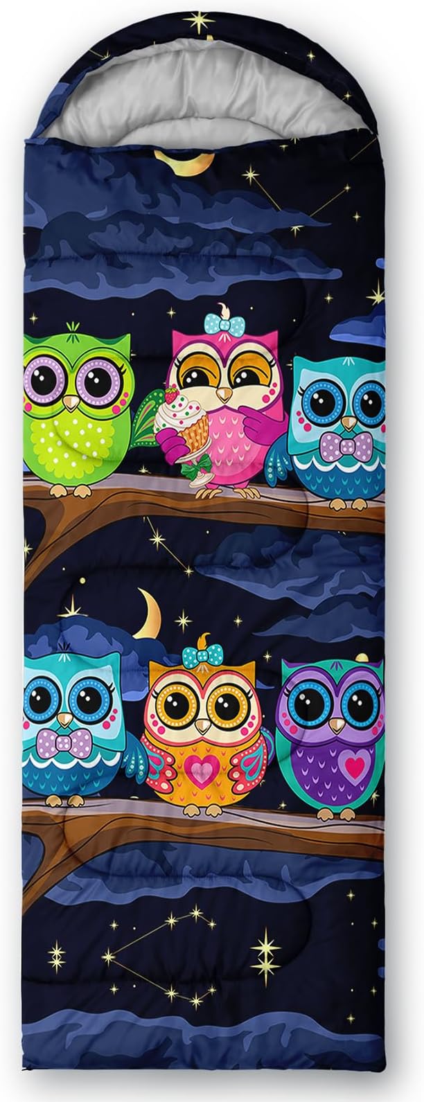 AILONEN Girls Pink Camping Sleeping Bags,Lightweight & Waterproof,3 Season Warm & Cool Weather,Cute Bow Duck Print Sleeping Bags for Kids,Girls,Adults Travelling,Outdoors