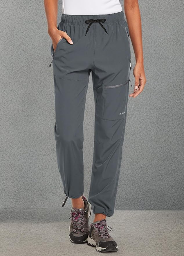 baleaf Women's Hiking Pants Quick Dry Lightweight Water Resistant Elastic Waist Cargo Pants for All Seasons