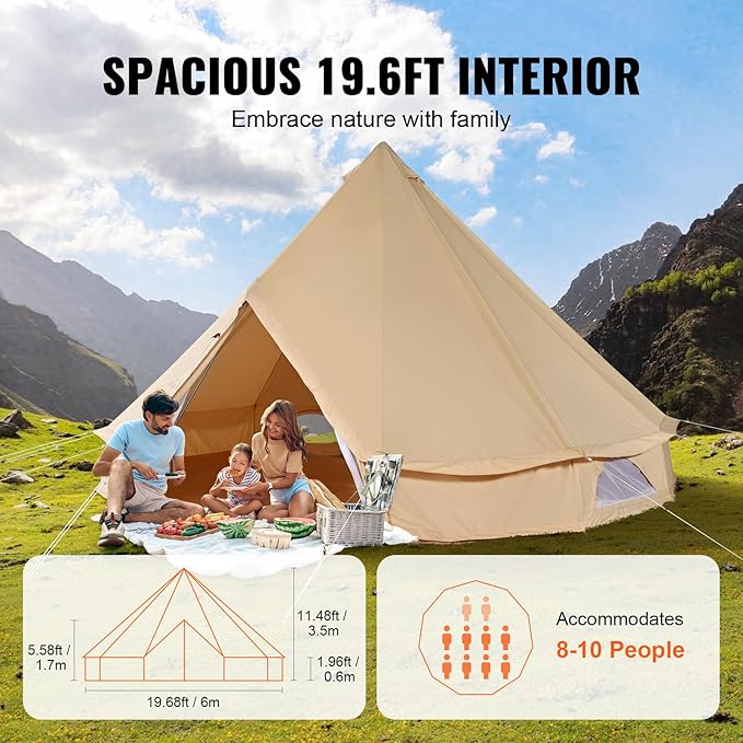 VEVOR Tents Canvas Bell Tent