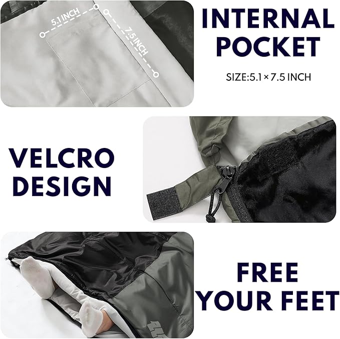 20°F XXL Sleeping Bags for Adults Cold Weather,Camping Sleeping Bag with Compression Sack for Winter Hiking, Hunting,Traveling