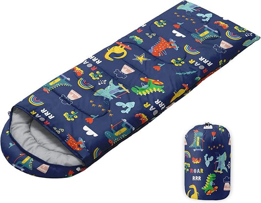 Sleeping Bags for Adults Youth Kids,3D Printing Camping Sleeping Bag for Girls Boys Lightweight Waterproof Cold/Warm Weather Sleeping Bag for 3 Seasons