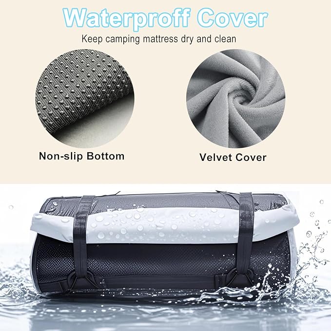Foam Camping Mattress - Portable Roll Up Sleeping Pad for Car, Tent, Cot & Floor - Waterproof, Comfortable & Compact with Travel Bag