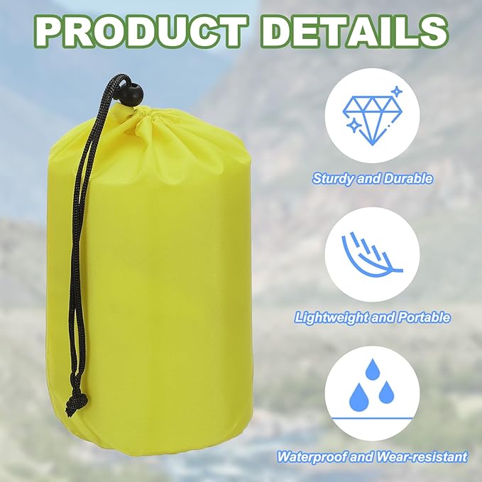 PATIKIL Stuff Sack, Waterproof Outdoor Storage Sack Portable Drawstring Dust Flap Bag Lightweight Sleeping Bag for Camping Hiking Travel
