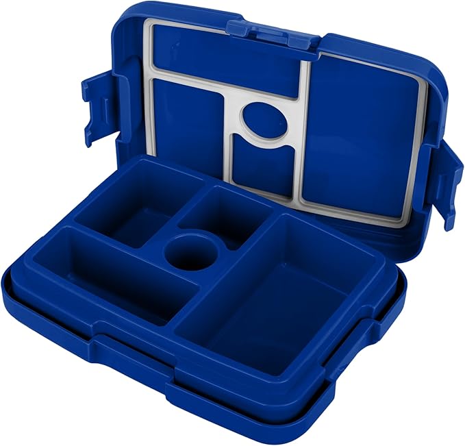 FOCO NBA Unisex-Adult Officially Licensed 2-Tone Big Logo Team Color Basketball Leak Proof 5 Compartment Bento Lunch Box - Philadelphia 76ers