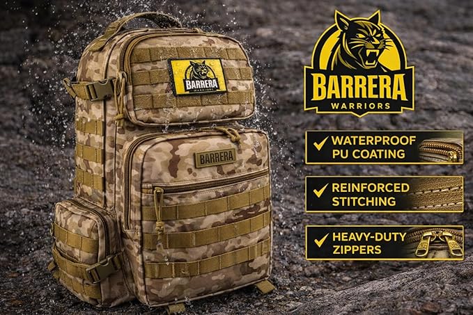 Tactical Backpack 25L Military MOLLE Assault Pack – Waterproof EDC Backpack for Hiking, Camping, Travel & Survival Gear, Bug Out Bag (Multicam Camo)