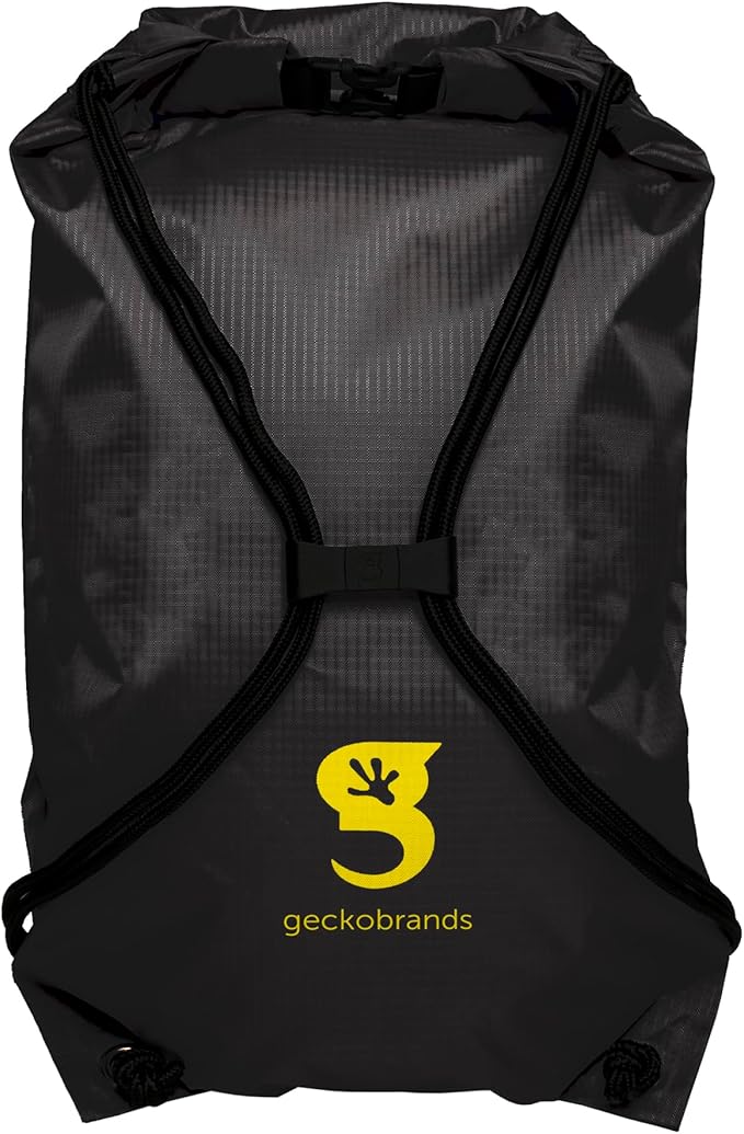 geckobrands Embark 10L Drawstring Backpack – Waterproof, Lightweight Dry Bag for Beach, Hiking, and Light Water Activities
