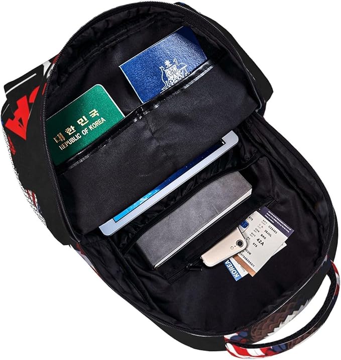 Polyester Daypack for Camping Travel Walking Cycling, Big Capacity Anti-Theft Multipurpose Bookbag, 250 Years 1776-2026 250th Birthday Eagle Liberty Art Camping Outdoor Backpack