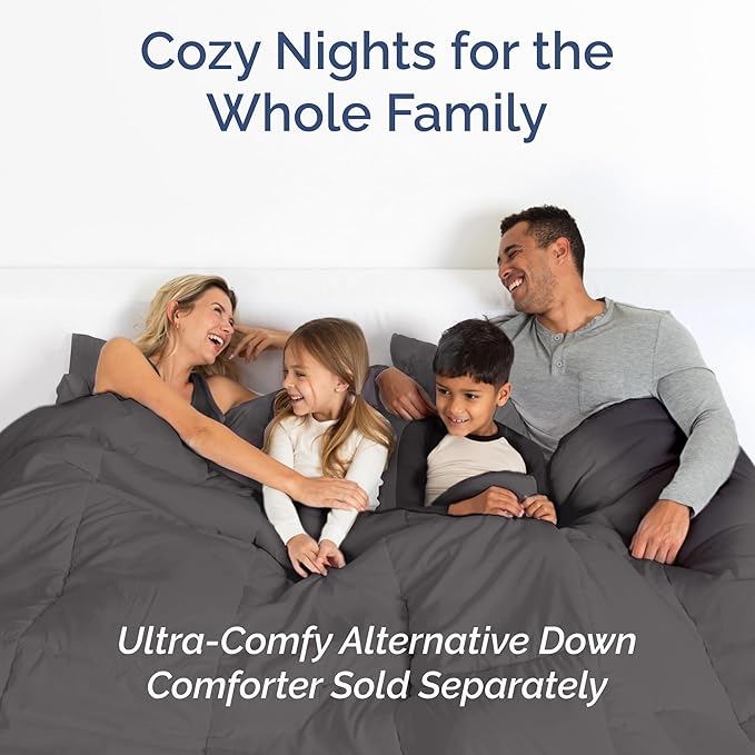 Full XL Bed Sheet - 4 Piece Full XL Bed Sheets Set - Soft, Breathable & Cooling - Hotel Luxury Bedding for Women, Men, Kids, Teens, Boys & Girls - Deep Pockets, Comfy, Fade & Wrinkle Free - Dark Grey