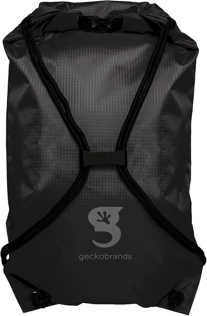 geckobrands Embark 10L Drawstring Backpack – Waterproof, Lightweight Dry Bag for Beach, Hiking, and Light Water Activities