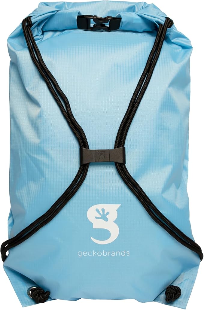 geckobrands Embark 10L Drawstring Backpack – Waterproof, Lightweight Dry Bag for Beach, Hiking, and Light Water Activities