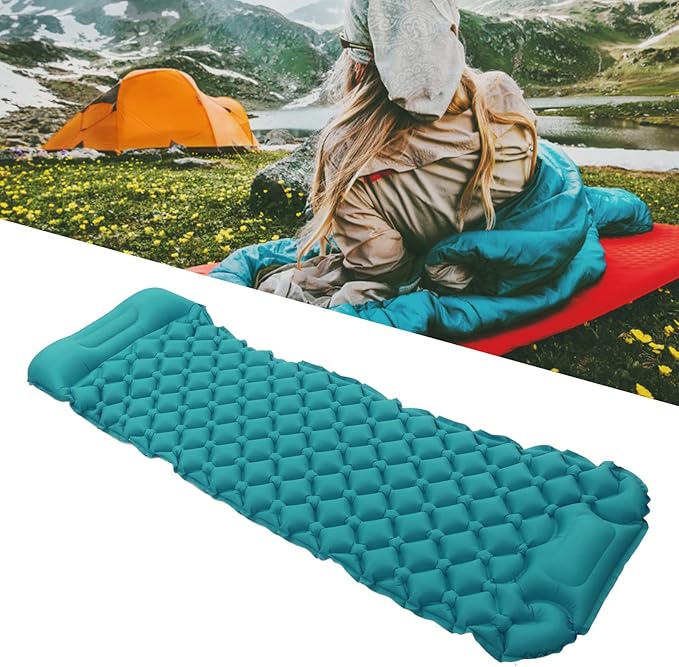 Topyond Inflatable Sleeping Mat, Camping Sleeping Pad Ultralight Inflatable Sleeping Mat with Built in Pump Backpacking Camping Air Mattress for Camping