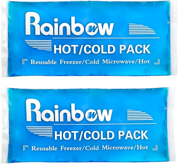 Soft Ice Packs Reusable Gel Pack 2, Hot and Cold Gel Ice Packs for Injuries, Headaches, Joint Pain Relief, Comfort Ice Pack Flexible Therapy on Neck, Ankle, Knee, Leg, Shoulder, Elbow, Wrist, Feet