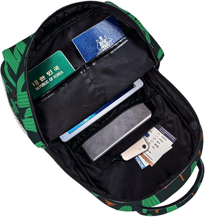 Lightweight Rucksacks for Climbing Outdoors Walking Cycling, Large Capacity Anti-Theft Multipurpose Carry On Bag, Green Cactus Camping Outdoor Backpack