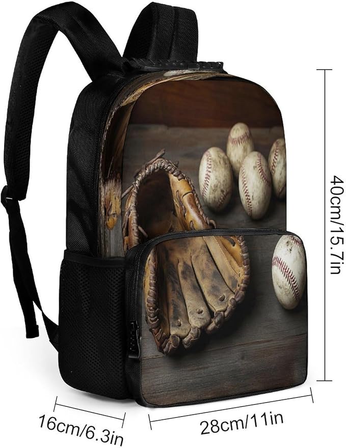 Daypack Backpack Polyester Multipurpose Anti-Theft Retro Baseball Shoulder Bag Big Capacity Gym Outdoor Hiking Backpack With Smooth Zippers