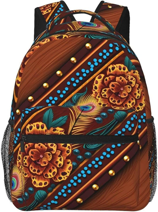 Rucksacks Polyester Anti-Theft Multipurpose 90S Sunflower Leopard Carry On Bag Large Capacity Gym Outdoor Hiking Backpack With Smooth Zippers