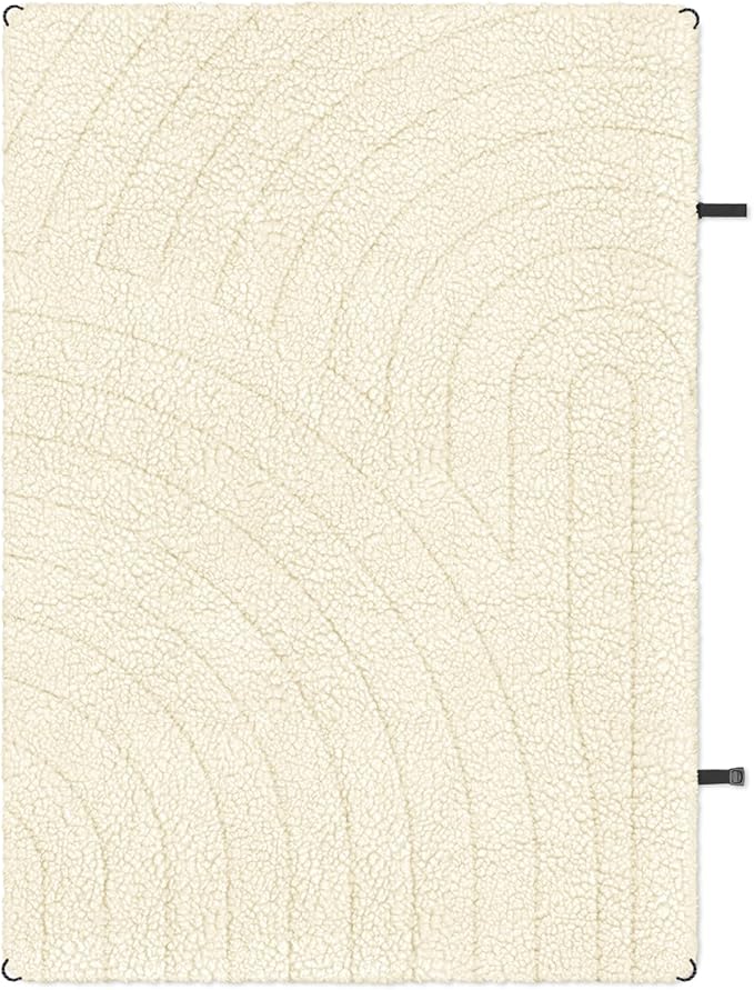 Outdoor Camping Blanket,Warm Thick Camp Blankets with Sherpa Lining Soft Fleece Camping Blanket Puffy Camping Quilt for Cold Weather Traveling, Stadium, Hiking, Picnics