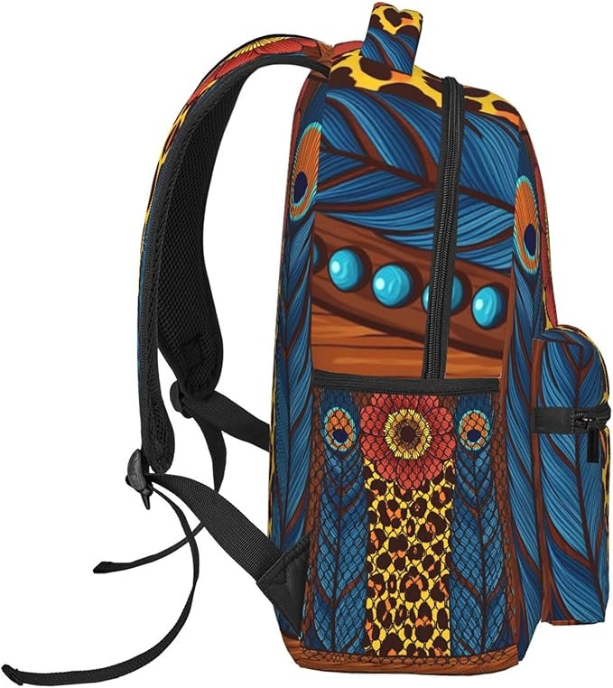 Daypack Backpack Anti-Theft Multipurpose Big Capacity Bookbag, 90S Sunflower Leopard Business Computer Bag With Side Pockets
