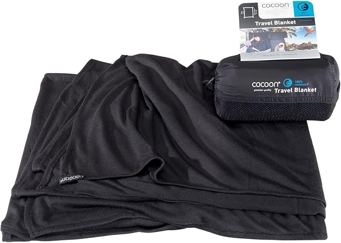 COCOON - Premium - Coolmax - Travel Blanket - Black