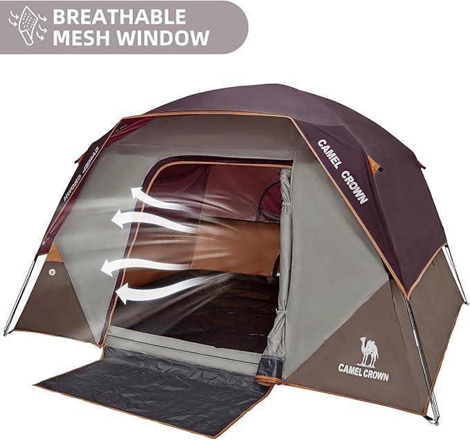 CAMEL CROWN Tents for Camping 4/6 Person Tent Waterproof Easy Setup Backpacking Tents